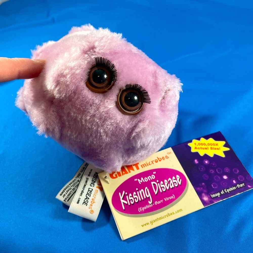 VTG GIANT Microbes ‘Mono’ Kissing Disease plush toy *NWT*